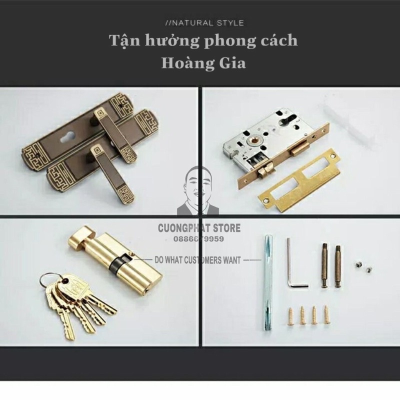 Khoá cửa thuần đồng phong cách Âu Châu