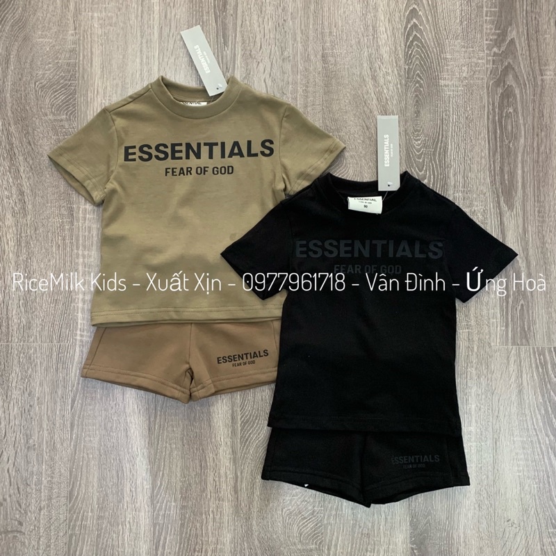 Bộ cotton quần da cá Essntials cho bé