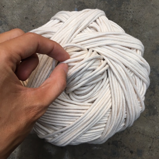 1kg Dây macrame màu ngà be 5mm làm túi xách