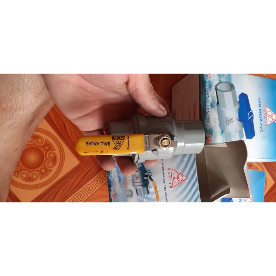 Van nhựa PVC phi 60, 49, 42, 34, 27, 21 SanLih Made in: TAIWAN [van khóa nhựa]