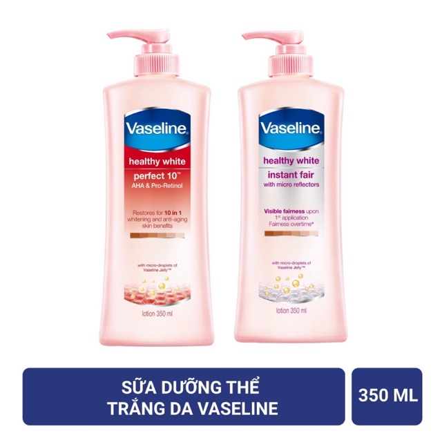 [350ml] Sữa Dưỡng Thể Trắng Da Toàn Thân Vaseline Healthy White