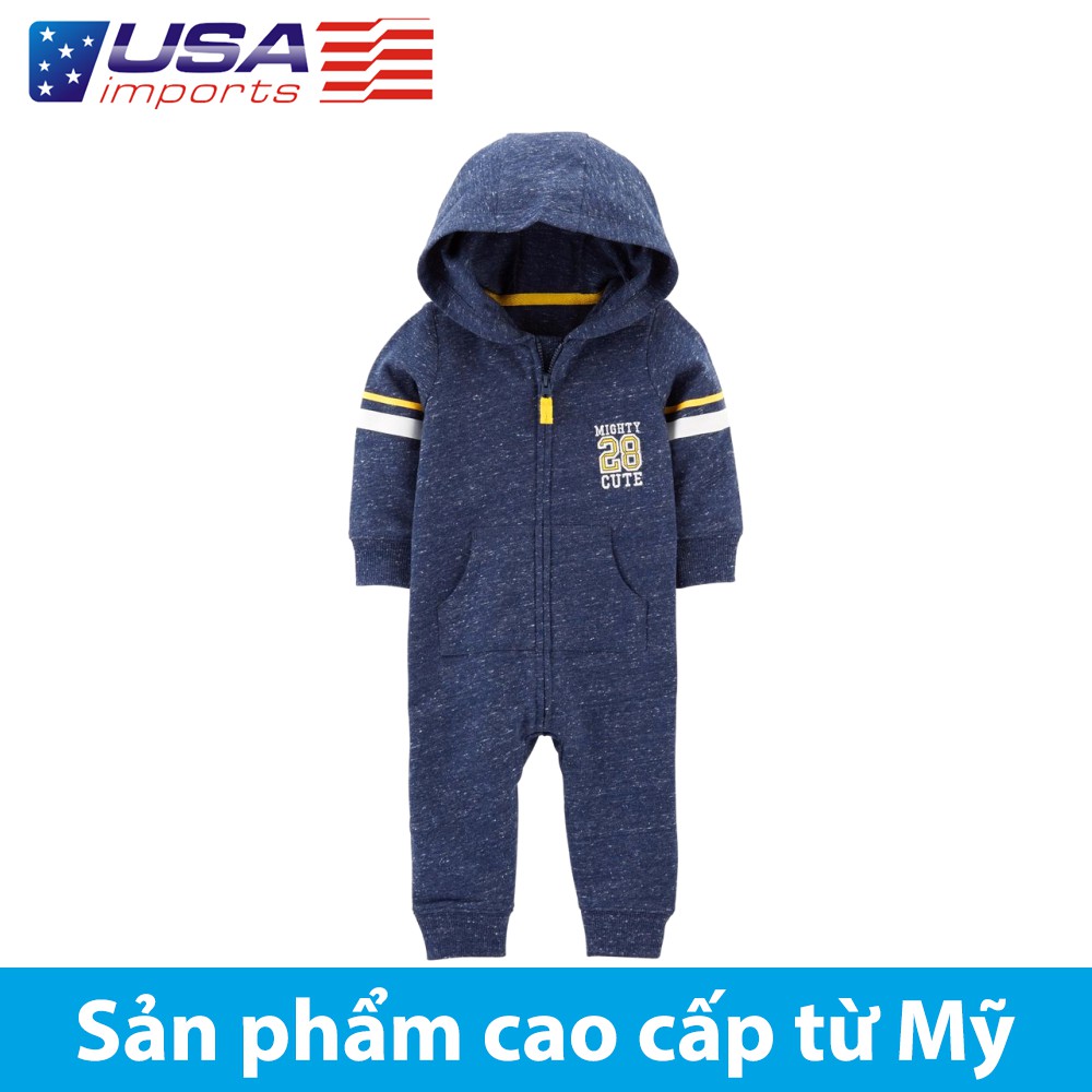 Đồ dài, áo liền quần giữ ấm, jumpsuit french terry Car-tờ Auth Từ Mỹ (118I407)