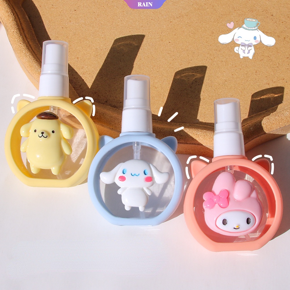SANRIO Bình Xịt Bằng Nhựa ABS 55ML Họa Tiết Hoạt Hình Cinnamoroll My Melody Kuromi Hello Kitty Đáng Yêu Nhỏ Gọn Cho Du Lịch