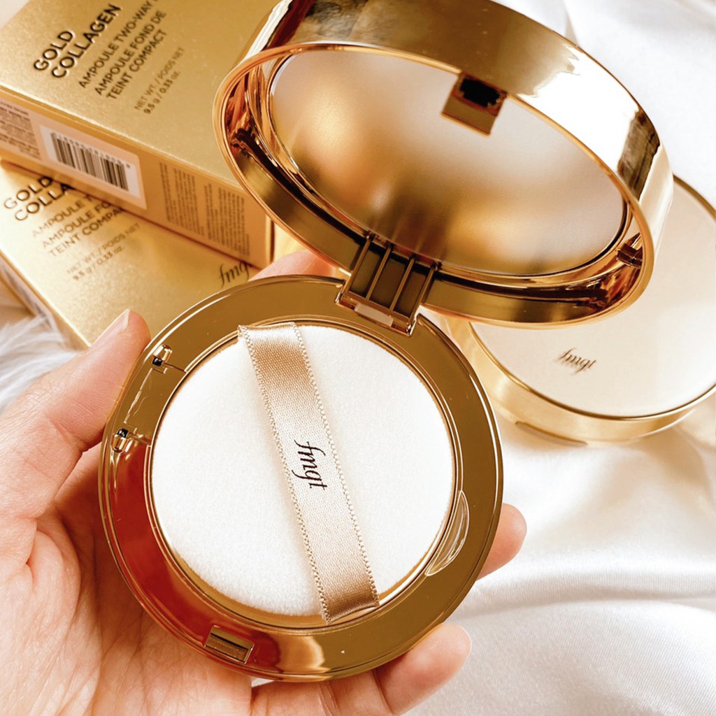 Phấn phủ TheFace.Shops Gold Collagen Ampoule TwoWay Pact - CSTOREVN | BigBuy360 - bigbuy360.vn