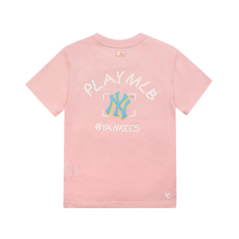 Mlb Áo Thun Thể Thao Tay Ngắn Vải cotton In Họa Tiết graffiti Thời Trang Cho Bé