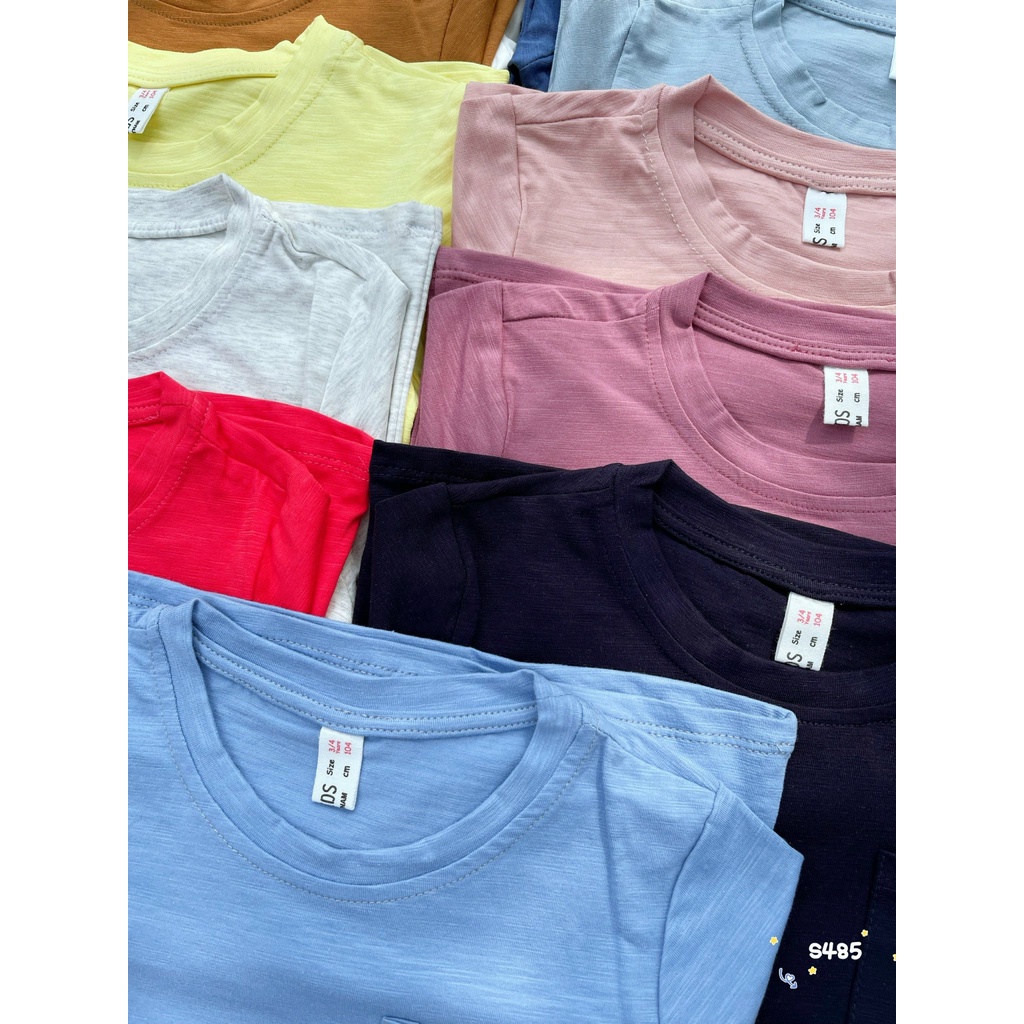 (Link1/2) Áo thun trơn Bigbaby nhiều màu có túi cổ tròn cho bé 9-33kg