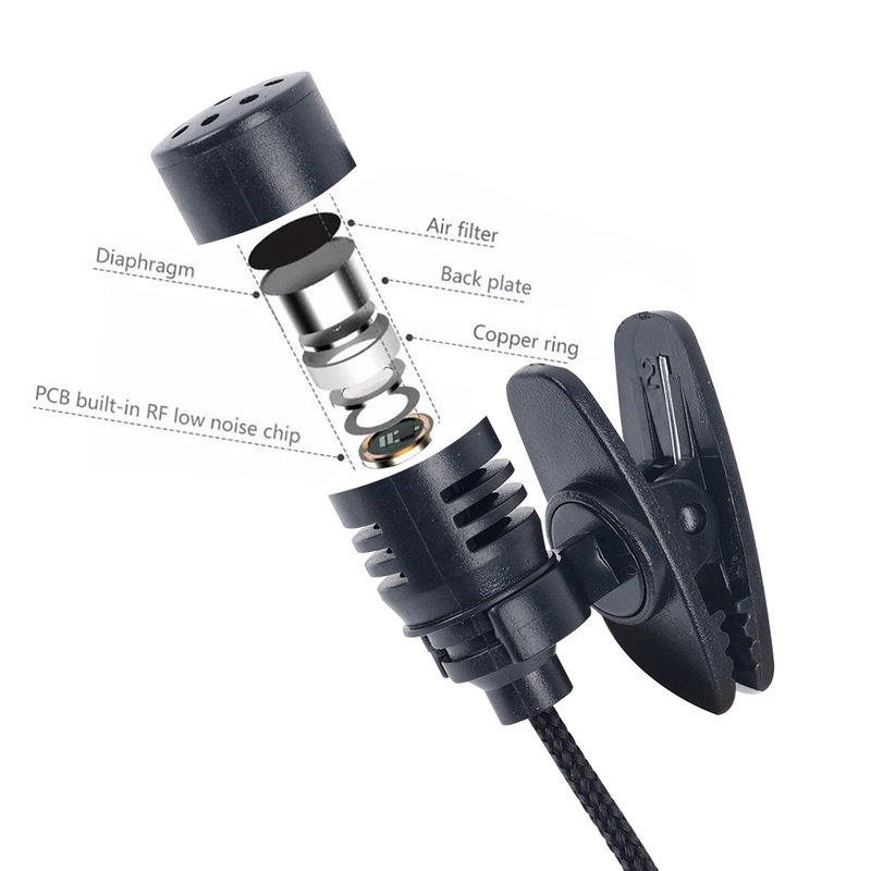 Micro Cài Áo Không Dây Kết Nối Giắc Cắm 3.5mm