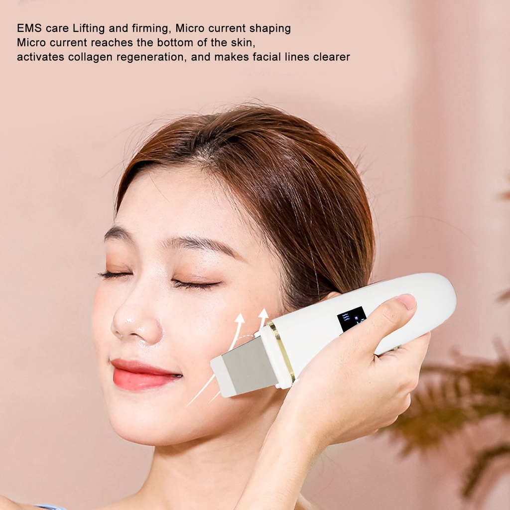 [Hàng Sẵn] Máy rửa mặt bằng sóng siêu âm Tẩy mụn đầu đen Làm sạch lỗ chân lông Màn hình LED Công cụ chăm sóc sắc đẹp da cho Salon tại nhà 【Fluorine073】