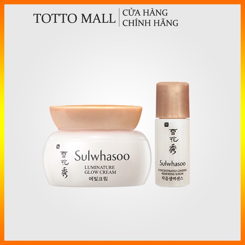 Set Sulwhasoo - tinh chất serum nhân sâm Sulwhasoo 4ml và Kem dưỡng tinh chất hạt mơ Sulwhasoo 5ml