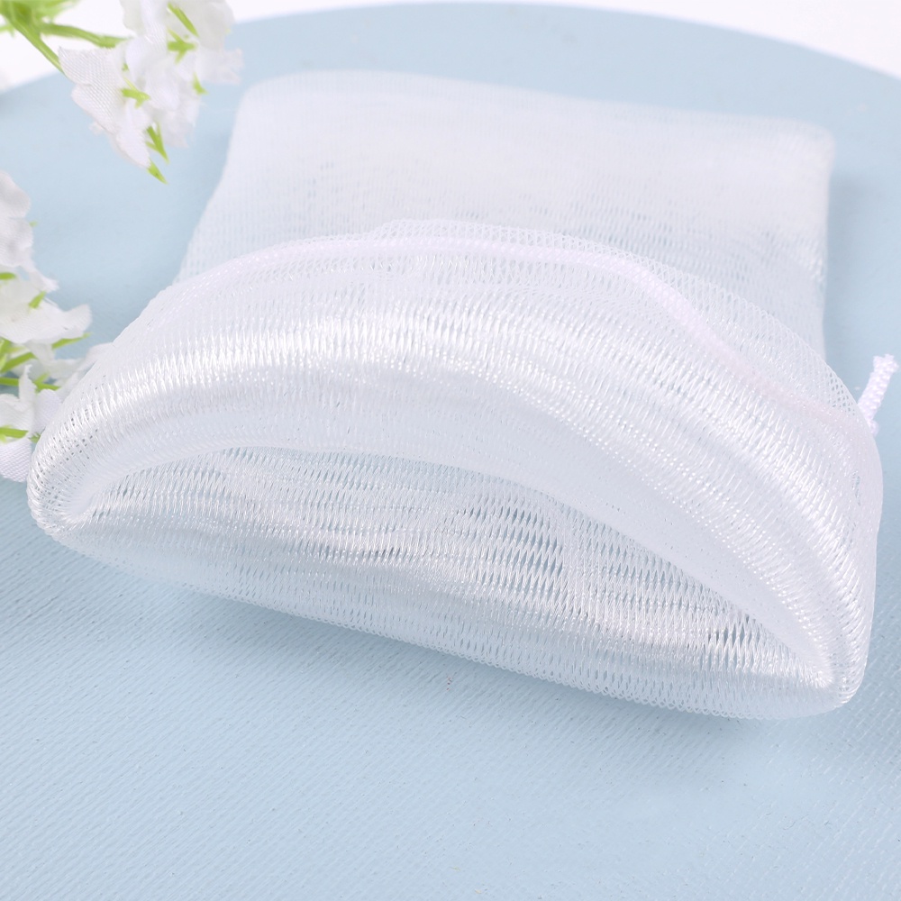 1 Túi Lưới Xốp Đựng Xà Phòng Có Dây Rút Làm Sạch Da Tiện Lợi