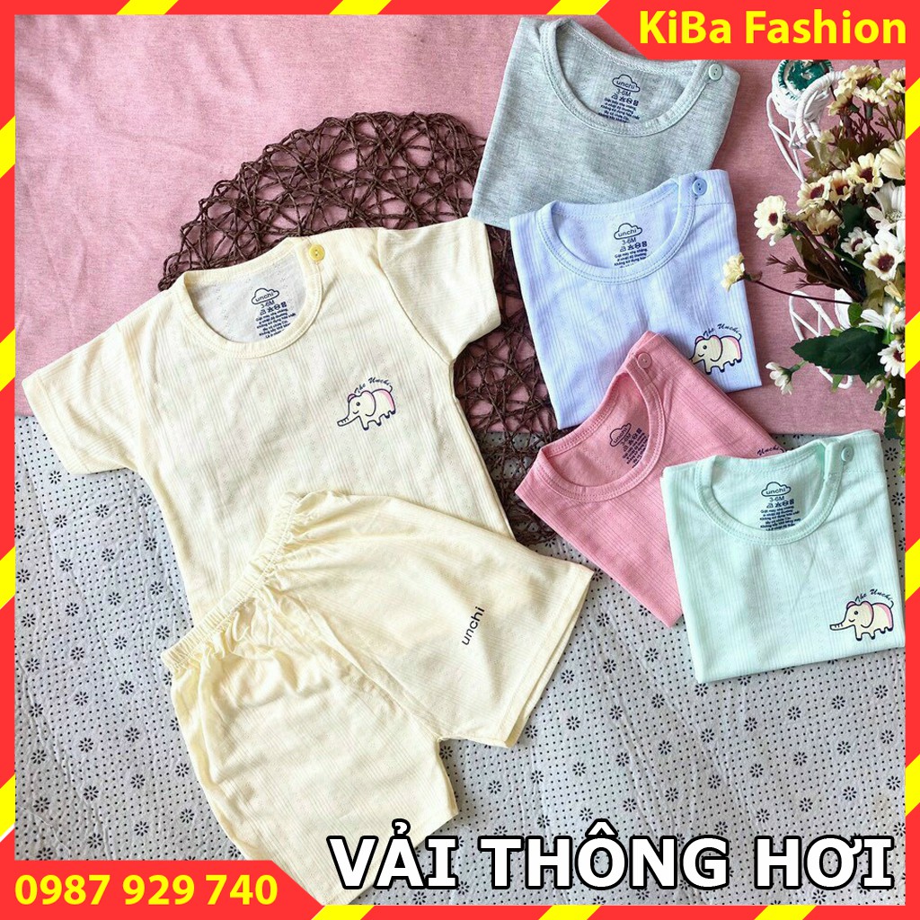 1 Bộ cộc tay UNCHI  chất cotton HÀNG ĐẸP mềm mịn an toàn cho bé từ 4-14kg - BCUC22