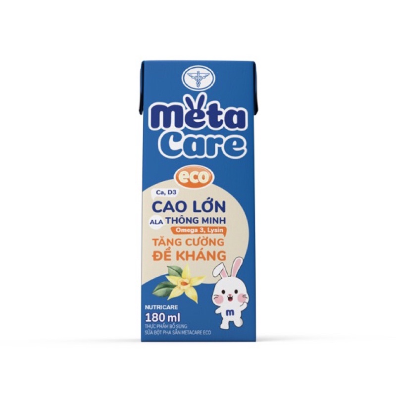 Thùng sữa bột pha sẵn Nutricare Metacare Eco loại 180ml
