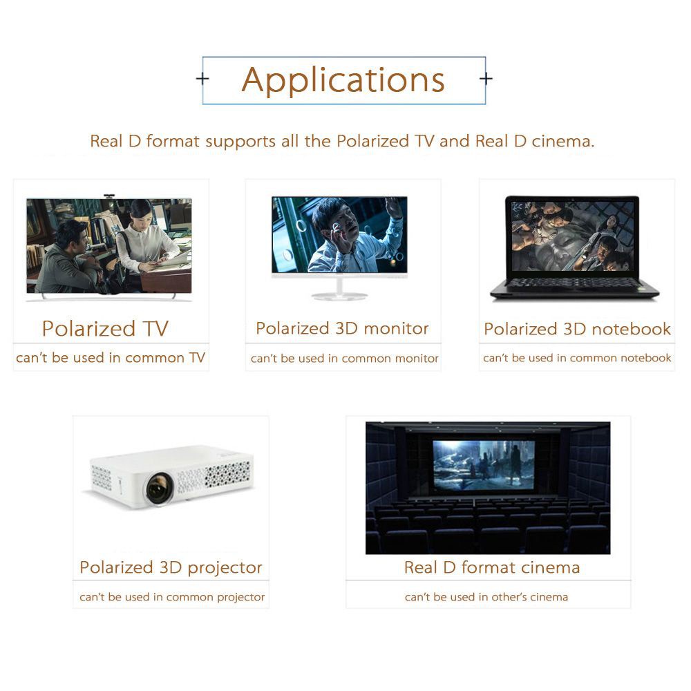 Kính 3d Màu Đen Dùng Để Xem Phim / Chiếu Phim 3d