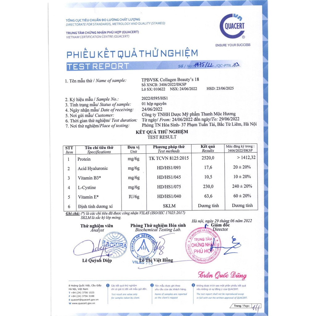 Collagen Beauty's 18 - Collagen Thanh Mộc Hương, Hỗ trợ dưỡng da, hỗ trợ tăng độ ẩm, tăng độ đàn hồi cho da