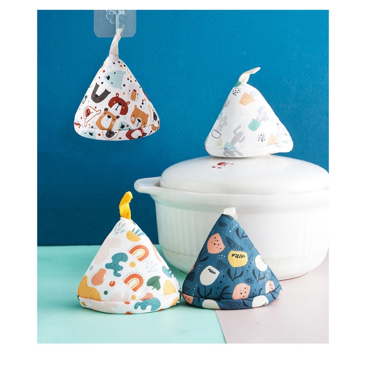 Hàng Mới Về Nắp Nồi Có Tay Cầm Hình Tam Giác Tráng Men Chống Bỏng Phong Cách Nhật Bản Dễ Thương