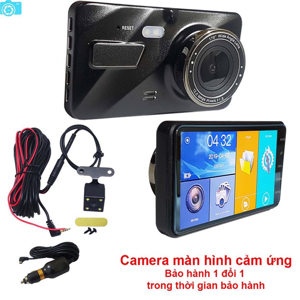 camera hành trình màn hình cảm ứng 4 inch, camera trước, camera lùi, Quay phìm Full HD, | BigBuy360 - bigbuy360.vn