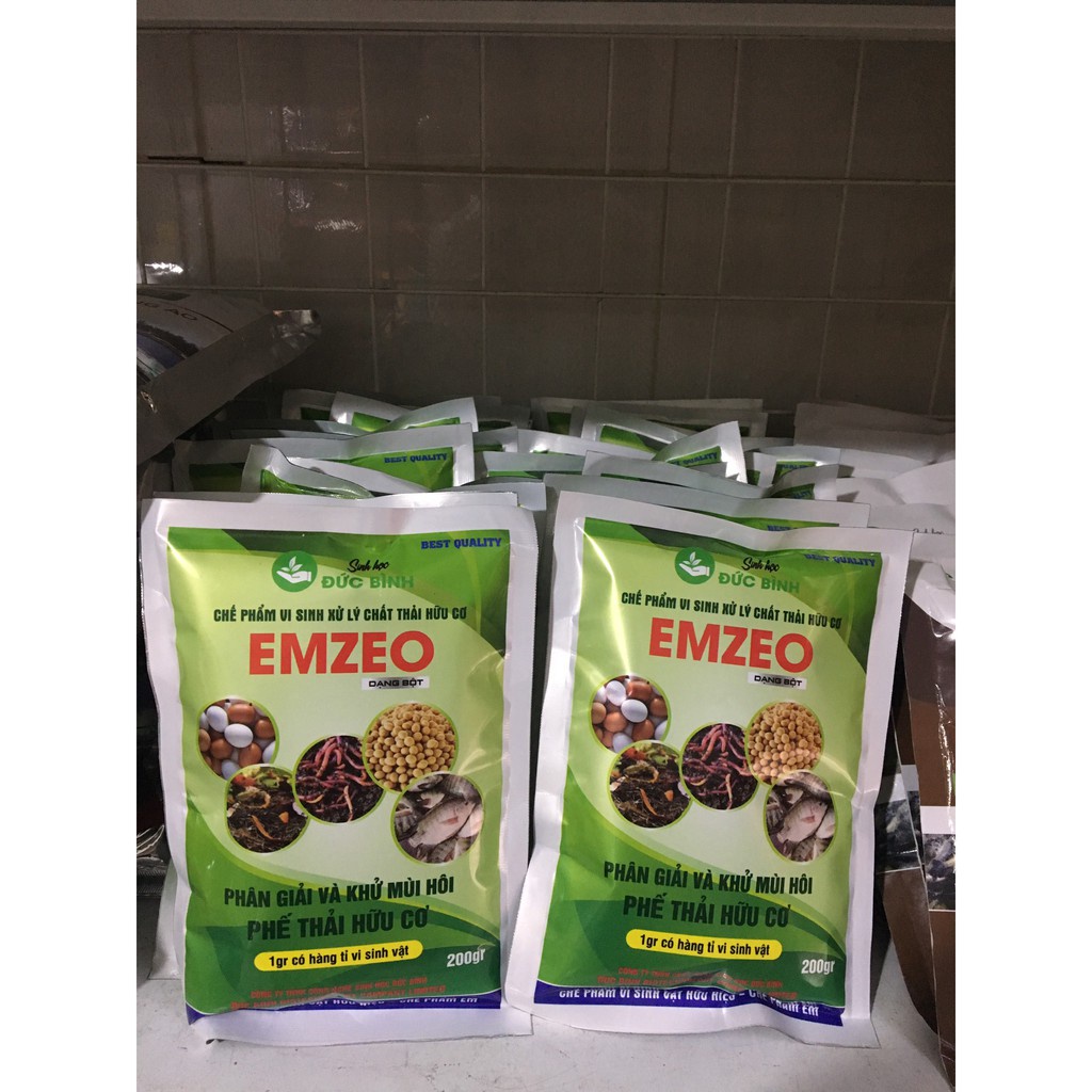 2 gói Chế phẩm sinh học ủ EMZEO