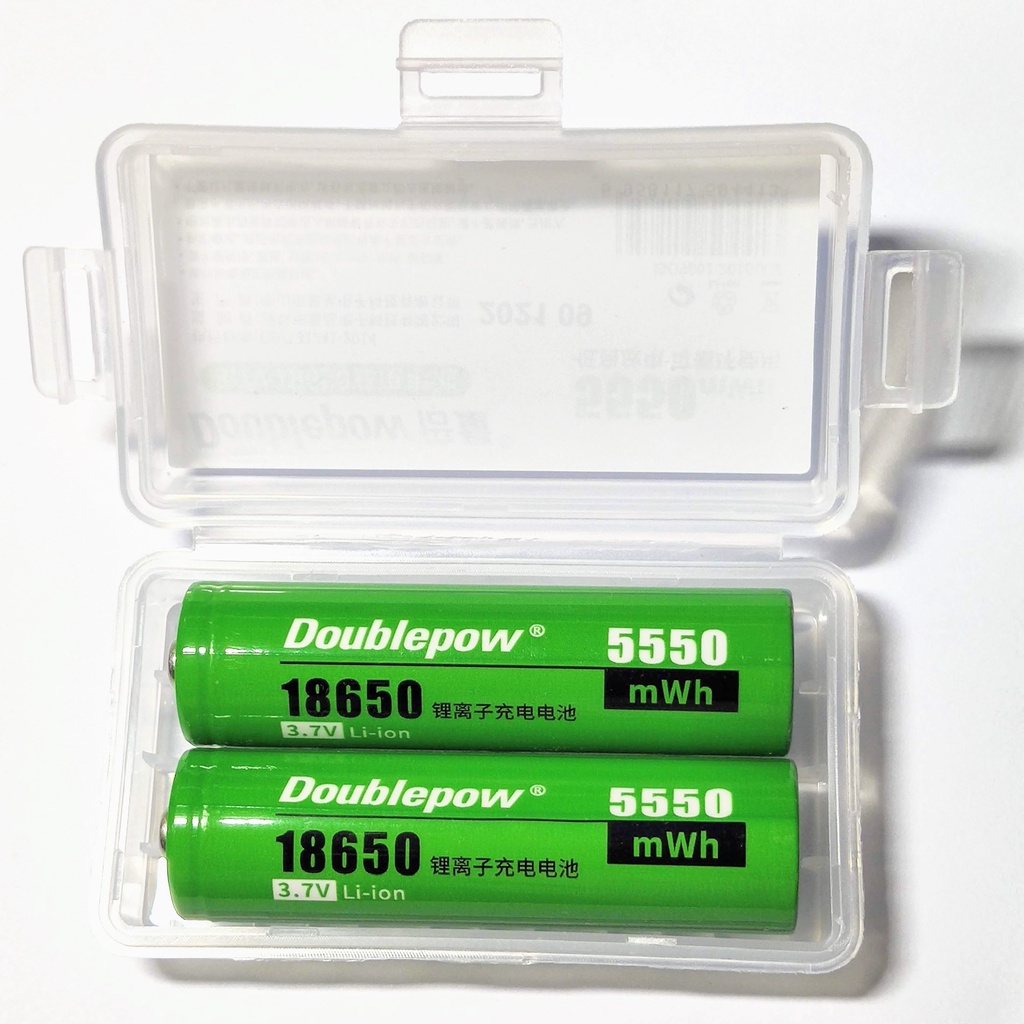 Pin sạc 18650 hiệu Doublepow chính hãng dung lượng 1500mAh - Đầu pin lồi