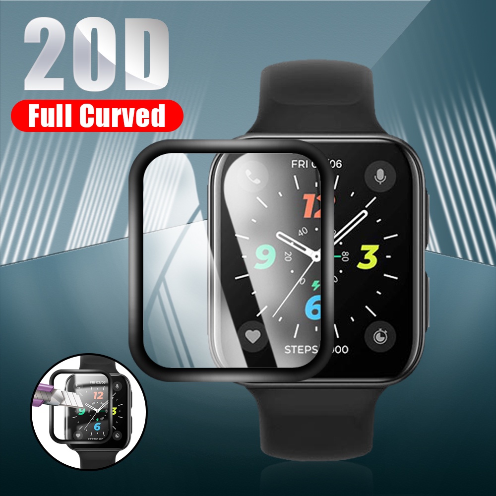 Kính cường lực 3D cong 41mm-46mm bảo vệ màn hình đồng hồ Oppo Watch 2 / 1