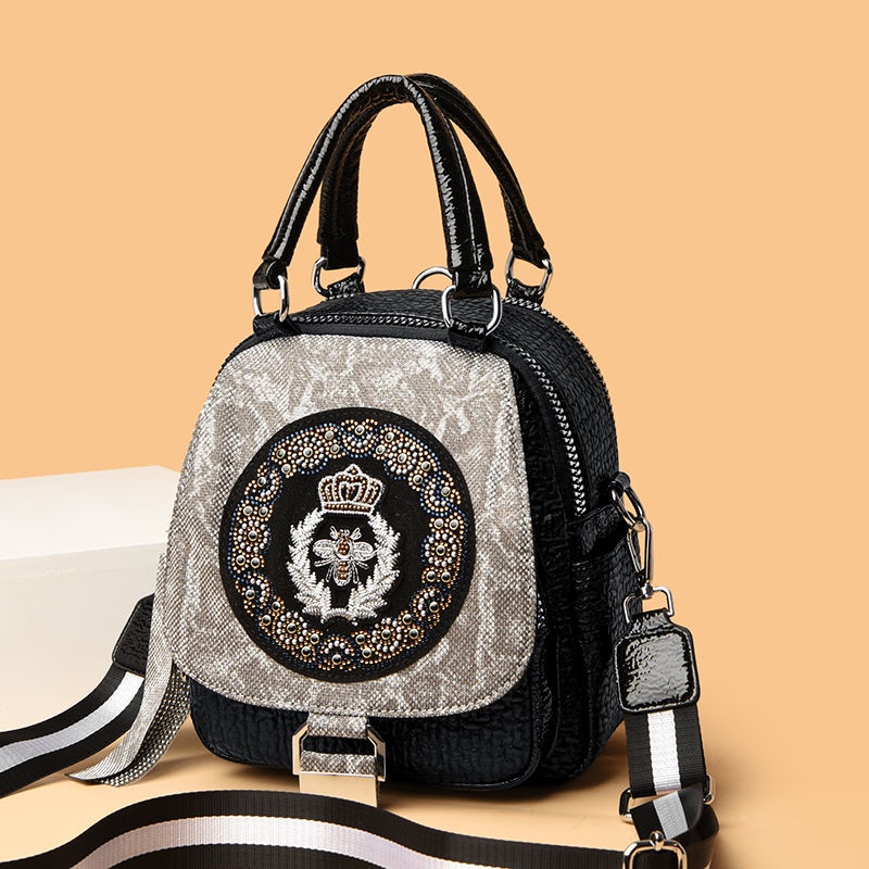 Ba Lô Đeo Chéo Đính Đá Phong Cách Phương Tây Thời Trang Cao Cấp 2022 Dành Cho Nữ