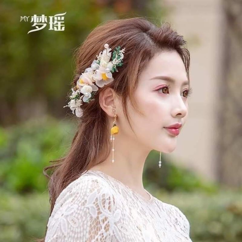 cặp cài voan cô dâu