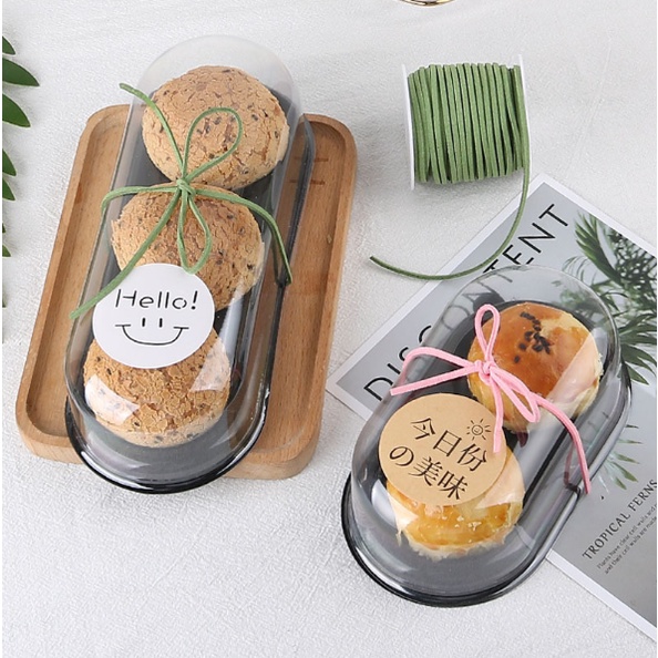 50 Hộp Nhựa Nắp Bầu 4 Bánh, Hộp Nhựa 4 ô Đựng Bánh Trung Thu, Bánh Trái Đào, Bánh Kim Sa (50 cái)