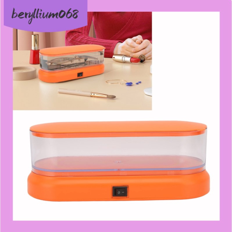 Beryllium068 Máy rửa kính mắt, máy vệ sinh đồ trang sức làm sạch bằng sóng siêu âm cao cấp Dụng cụ nghệ thuật làm móng 450ML Hộp sạch Máy bằng nhựa ABS Khay tay chân