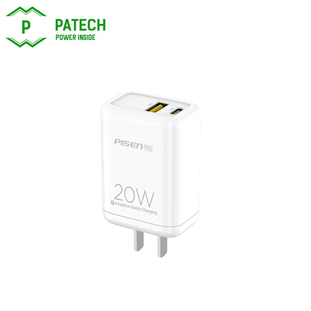 Sạc PISEN Pro Dual Port QP 20W (QC, PD 20W ) - TS-C119 - Hàng Chính Hãng