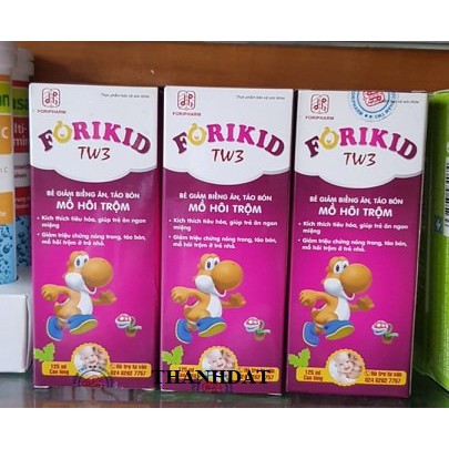 forikid tw3 giảm nguy cơ táo bón, giúp trẻ ăn ngon miệng, tăng cường tiêu hóa