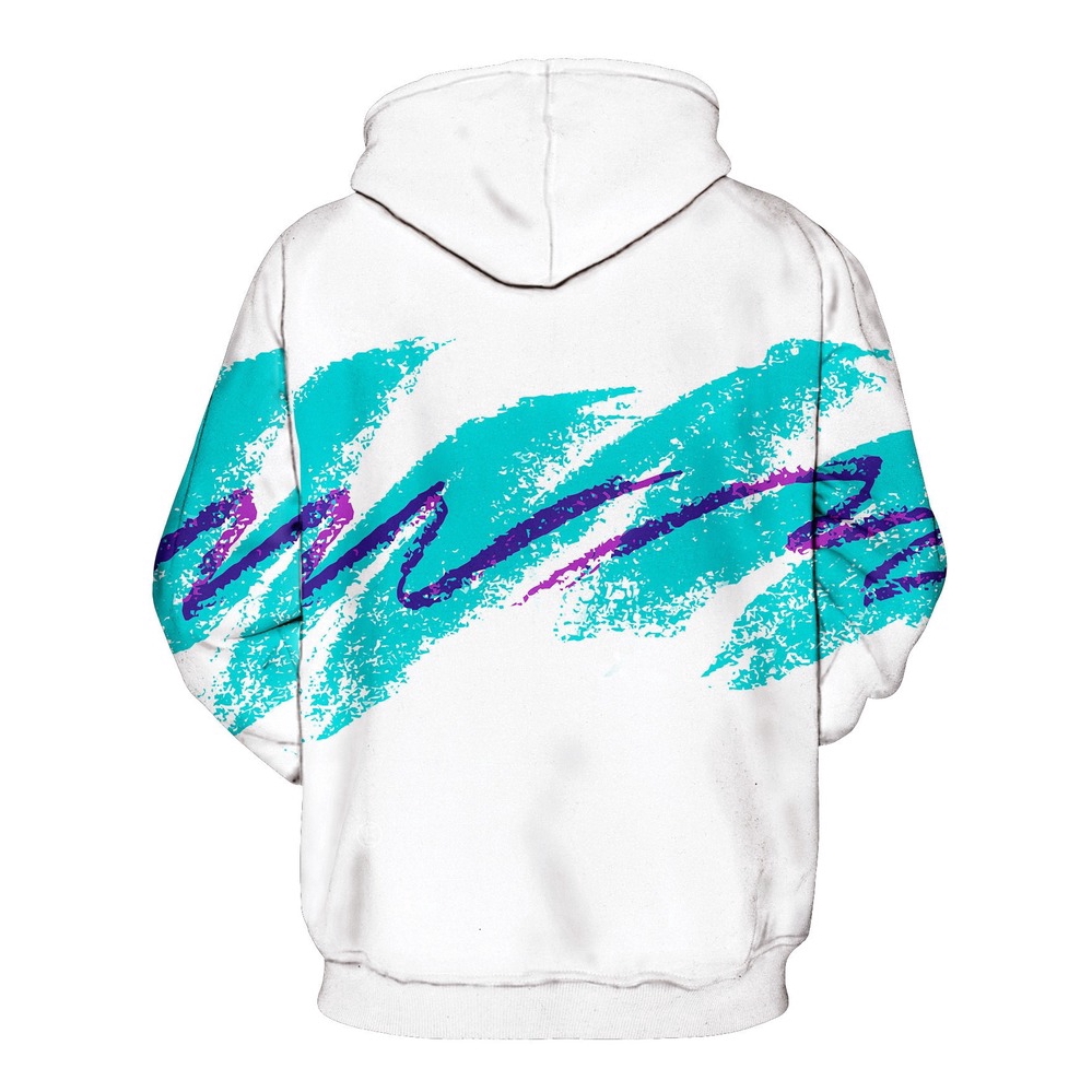 New Tide Fashion Sweatshirt Blue Color Water Print 3D Hoodies Men Long Sleeve Autumn Winter Hoody Hoodie 3D with Cap