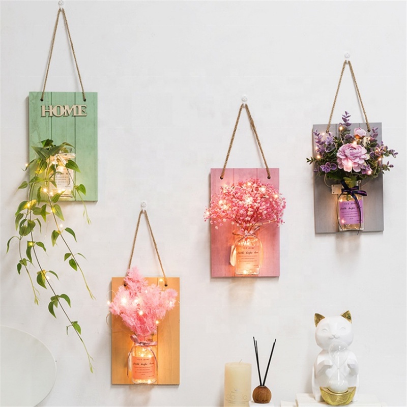 (Hàng Hot) Bảng Gỗ + Lọ Thủy Tinh Trang Trí Nhà Cửa, Quán Cafe, Spa NN00