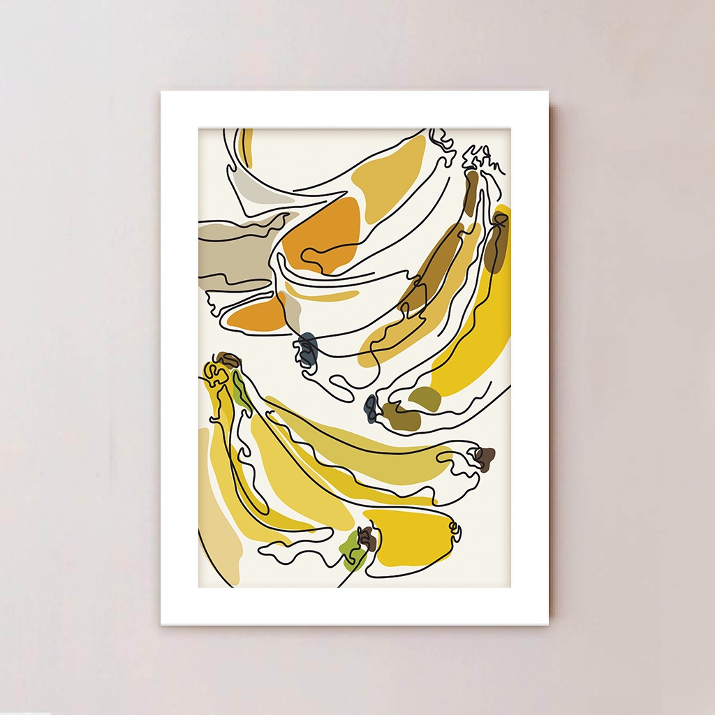 Bộ 3 Tranh Treo Tường Tối Giản Chủ Đề Trái Cây Phù Hợp Mọi Phong Cách Trang Trí Phòng - Tranh Mặt Kính - Khung Cao Cấp