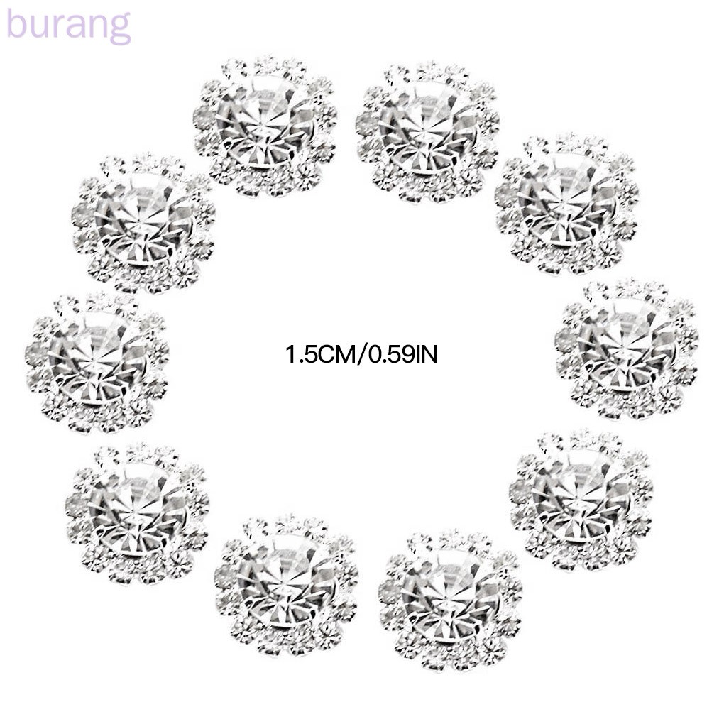 Set 10 cúc áo đính đá giả lấp lánh thời trang sang trọng