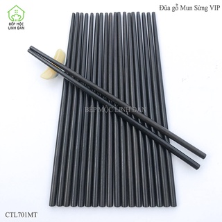 Đũa cao cấp gỗ Mun Sừng tự nhiên siêu sạch - Bộ 10 đôi tròn