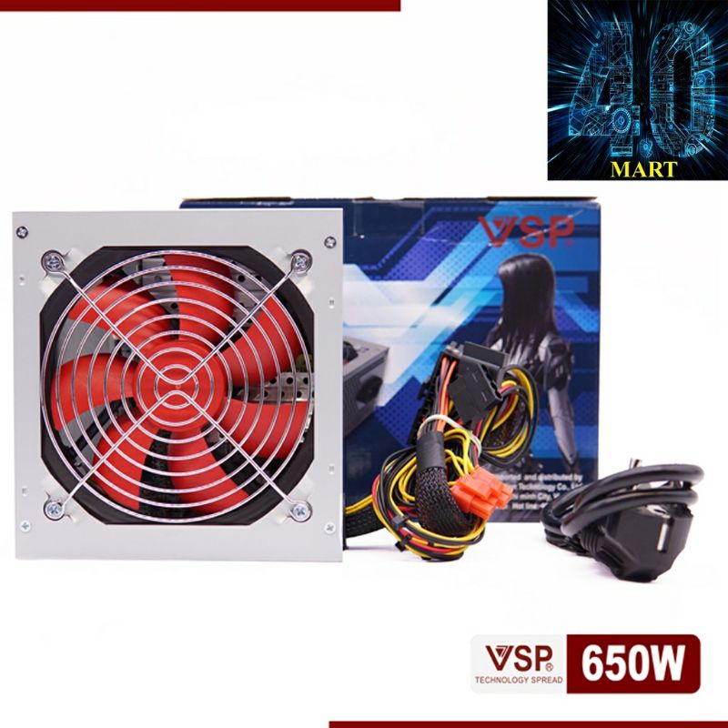 NGUỒN VISION 650W - FULL BOX Kèm dây nguồn