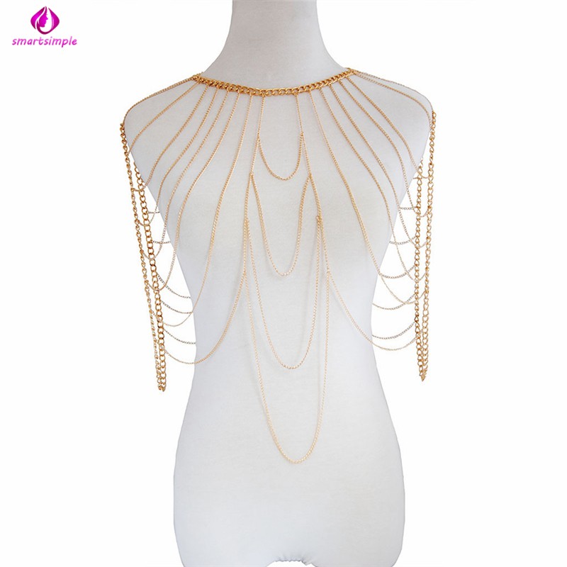Dây Chuyền Body Chain Nhiều Lớp Thiết Kế Độc Đáo