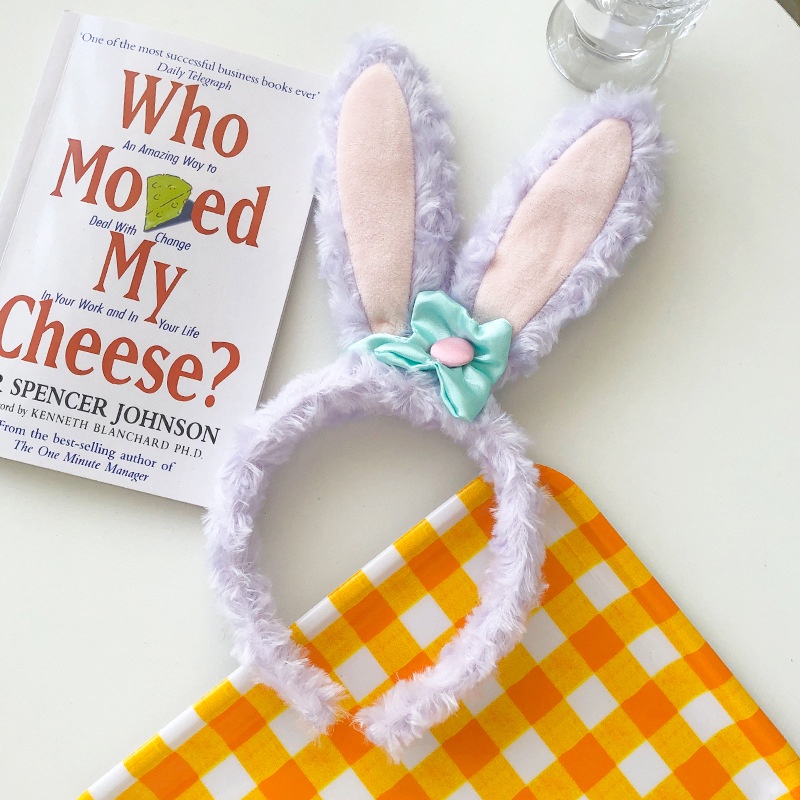 Băng Đô Nhung Hình Thỏ Lớn Dễ Thương