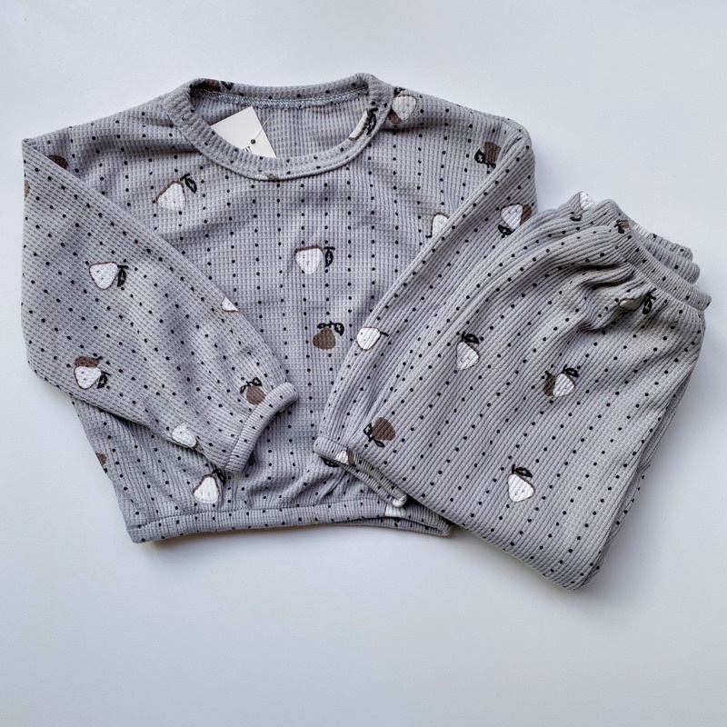 Bộ thu đông cho bé Dewkids, Đồ bộ cho bé vải tổ ong cao cấp