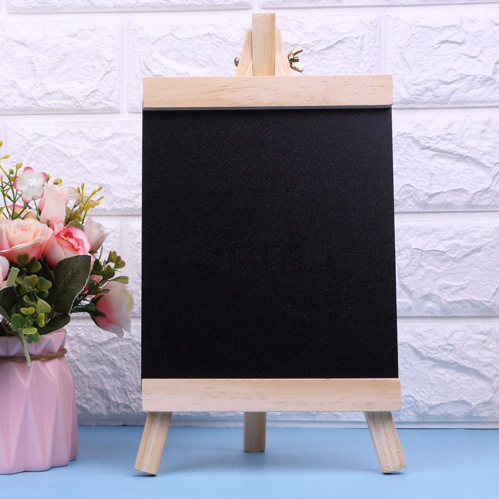 Bảng đen viết phấn ghi lời nhắn mini để bàn bằng gỗ thông