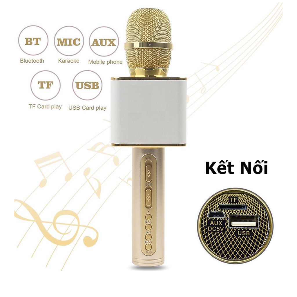 Micro karaoke Bluetooth PKCB391 kèm Loa Âm thanh cực đỉnh Hát Cực Hay cao Cấp Cắm thẻ nhớ 3 trong 1 Hàng chính hãng