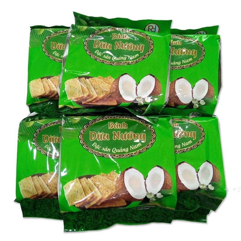 BỊCH 12 GÓI BÁNH DỪA NƯỚNG ĐẶC SẢN QUẢNG NAM LOẠI ĐẶC BIỆT NGON