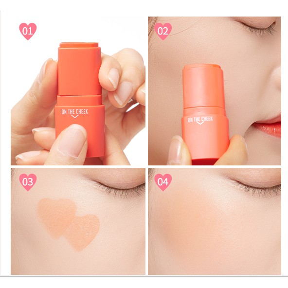 Má hồng dạng thỏi A'pieu HEART On The Cheek 5.5g | BigBuy360 - bigbuy360.vn