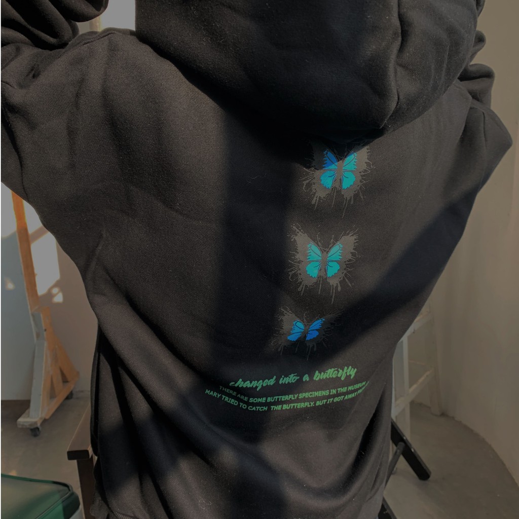 DECAO Áo Hoodie butterfly