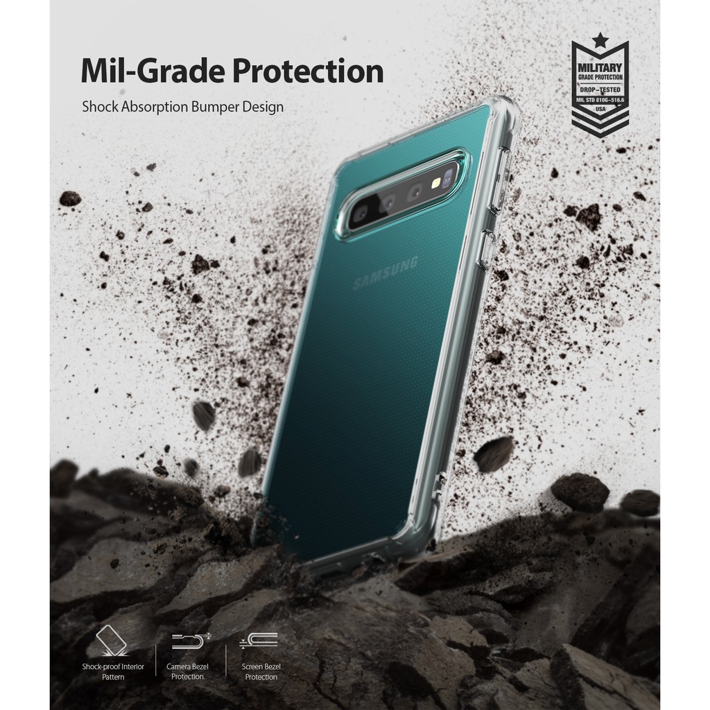 Ốp điện thoại RINGKE trong suốt cho Samsung Galaxy S10 Plus S10