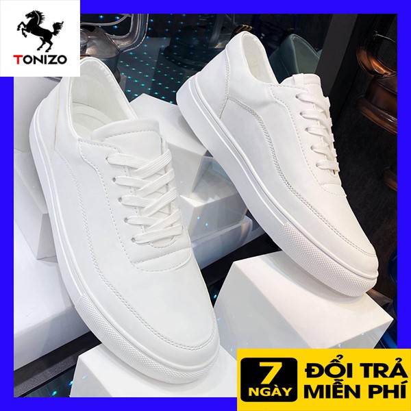 Giày nam trắng giá rẻ, giày sneaker nam trắng mã GTV09