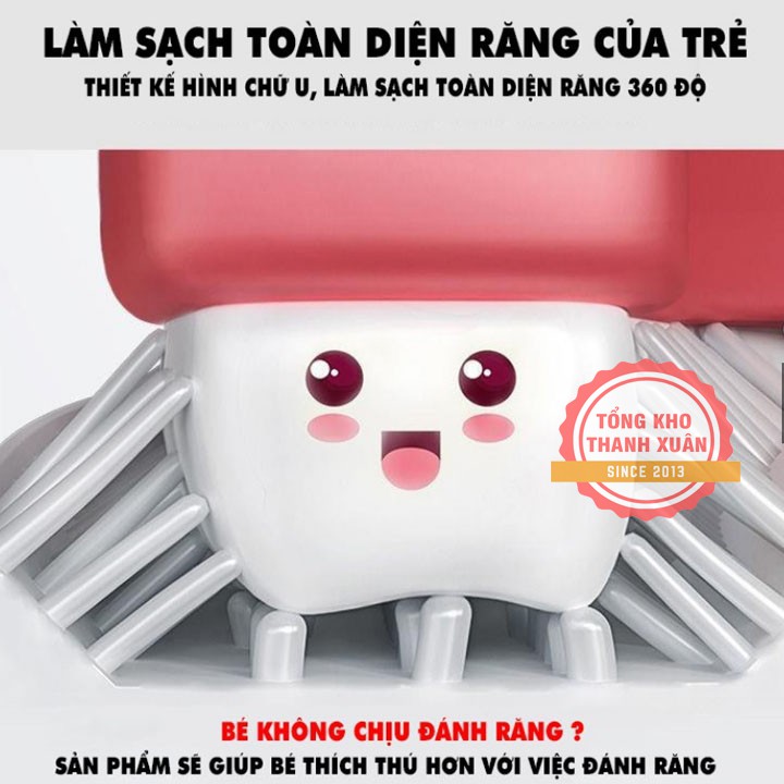 Bàn Chải Chữ U Silicon Siêu Mềm Cho Bé ❤️RẺ VÔ ĐỊCH❤️ Bàn Chải Đánh Răng Hình Chữ U Cho Trẻ Em 2 - 10 Tuổi