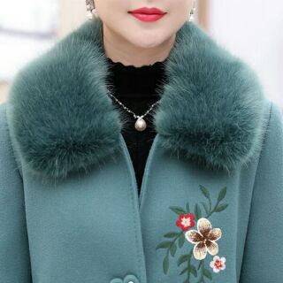 HÀNG ĐẶT ( ÁO DẠ TRUNG NIÊN CỔ LÔNG MƯỢT