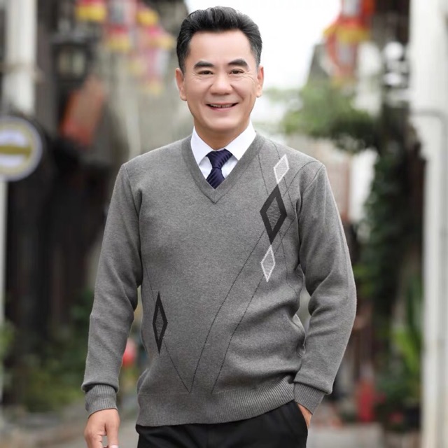 ÁO LEN CỔ TIM TRUNG NIÊN
