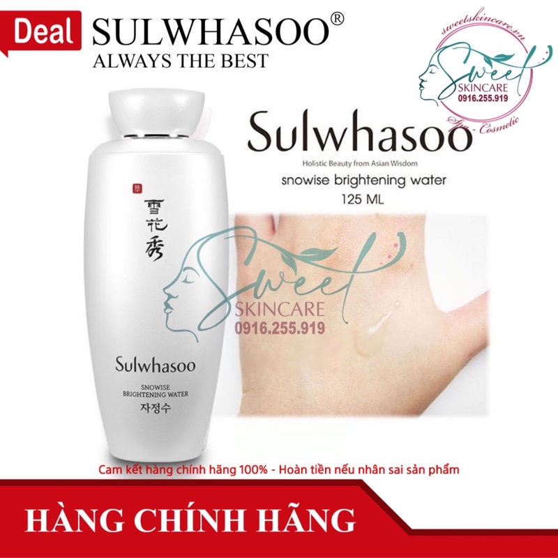 Nước cân bằng dưỡng trắng Sulwhasoo Snowise Brightening Water 125ml ( nước hoa hồng ) ( AmorePacific )