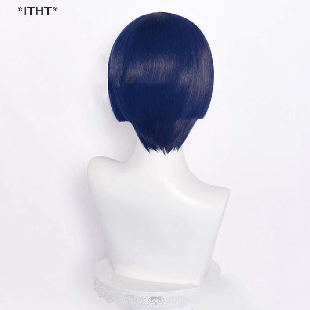 Tóc Giả Cosplay Scaramouche Màu Xanh